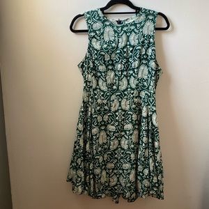 H&M fit and flare patterned dress